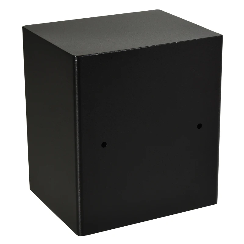 HOMCOM Safe, Tresor, Möbeltresor, mit Elektronikschloss, Stahl, Schwarz+Silber, 38 x 31 x 42,7 cm