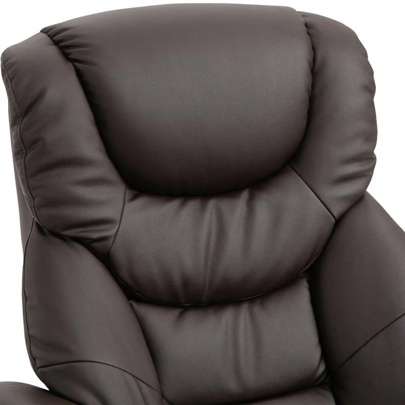 HOMCOM® Relaxsessel Fernsehsessel Einzelsofa 135 °Neigung 79x81x107cm Braun