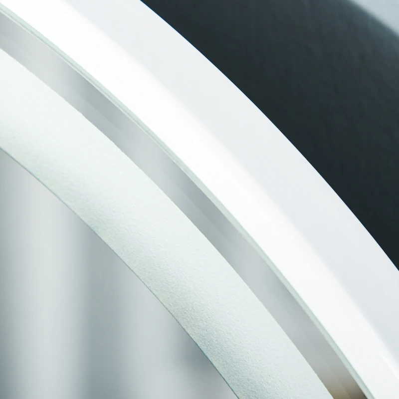 HOMCOM Schminktisch Eitelkeit Set 3 LED Beleuchtungsmodi Frisierkommode Kosmetiktisch mit Spiegel Hocker und 4 Schubladen Ringfächer MDF Stahl Schaumstoff Grau 80 x 40 x 133 cm