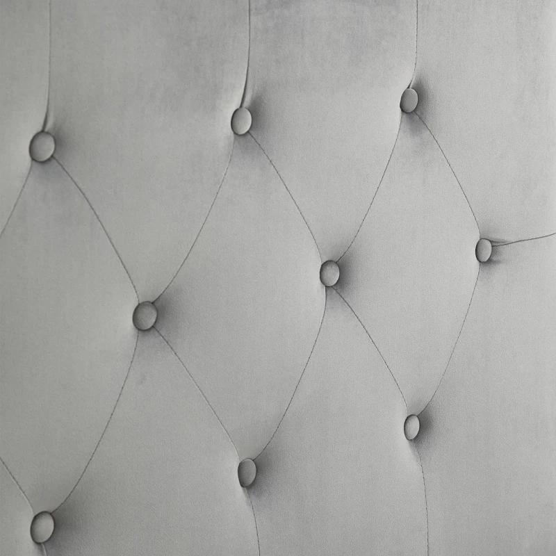 HOMCOM Kopfteil für Bett gepolstert in grau Pappel Polyester 137 x 8 x 134 cm