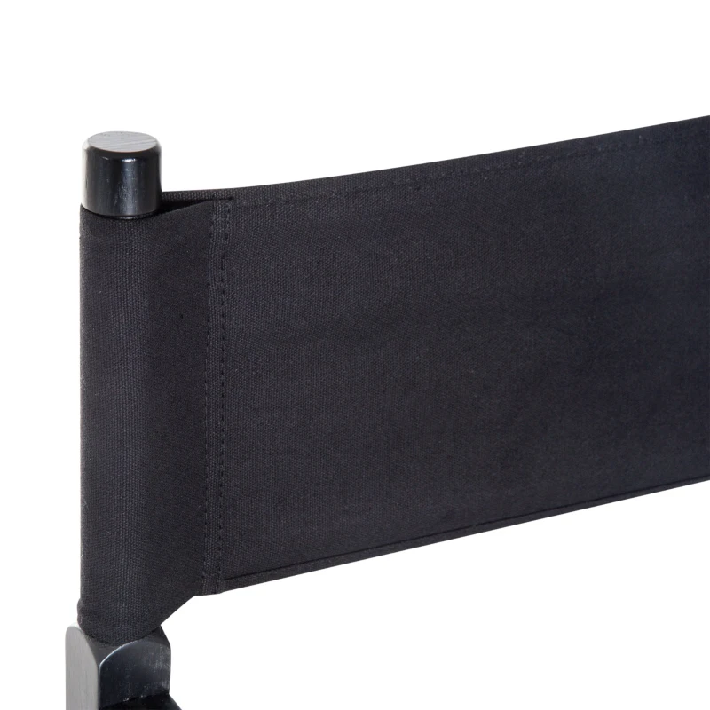 HOMCOM Regiestuhl Gartenstuhl Klappstuhl Stuhl Landhaussessel Sessel Schwarz L54 x B40 x H83 cm