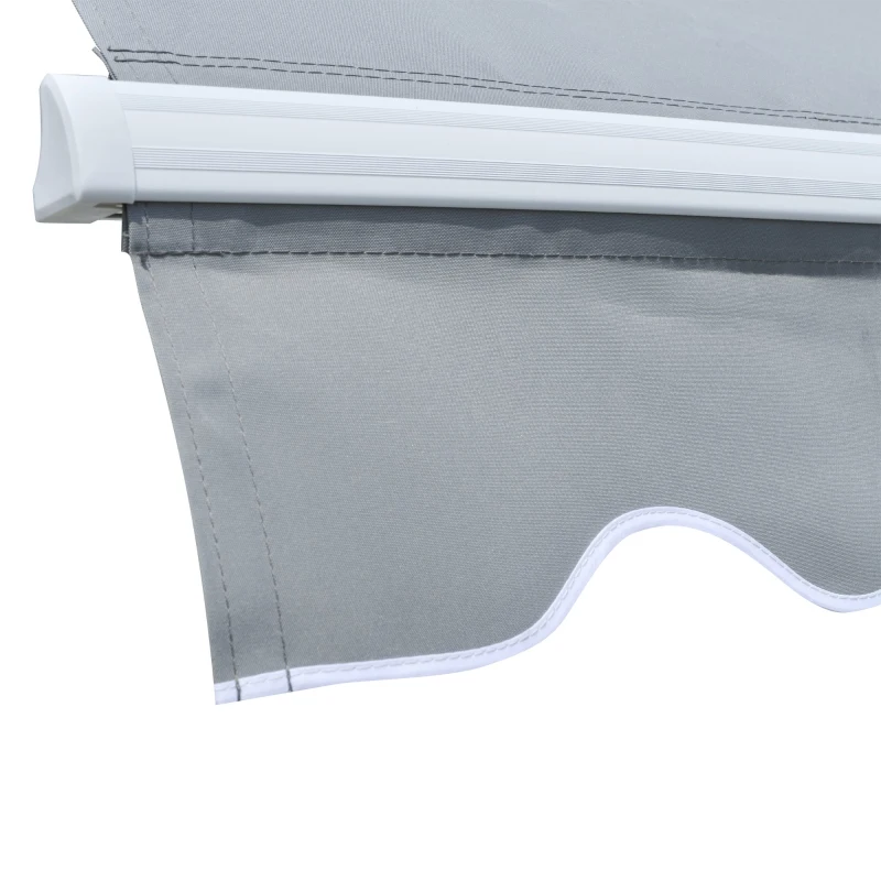 Outsunny Alu Markise Balkonmarkise Klemmmarkise Fallarmmarkise Fenster Sonnenschutz Grau120 x 70 cm
