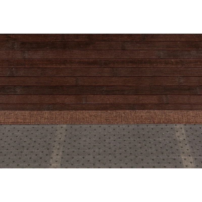 Outsunny Teppich Bambus In- und Outdoor Braun 190 x 133 x 0,7 cm