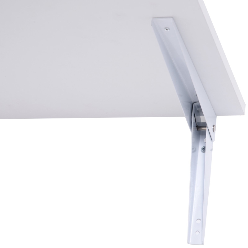 HOMCOM PÓŁKA ŚCIENNA STOLIK SKŁADANY biała