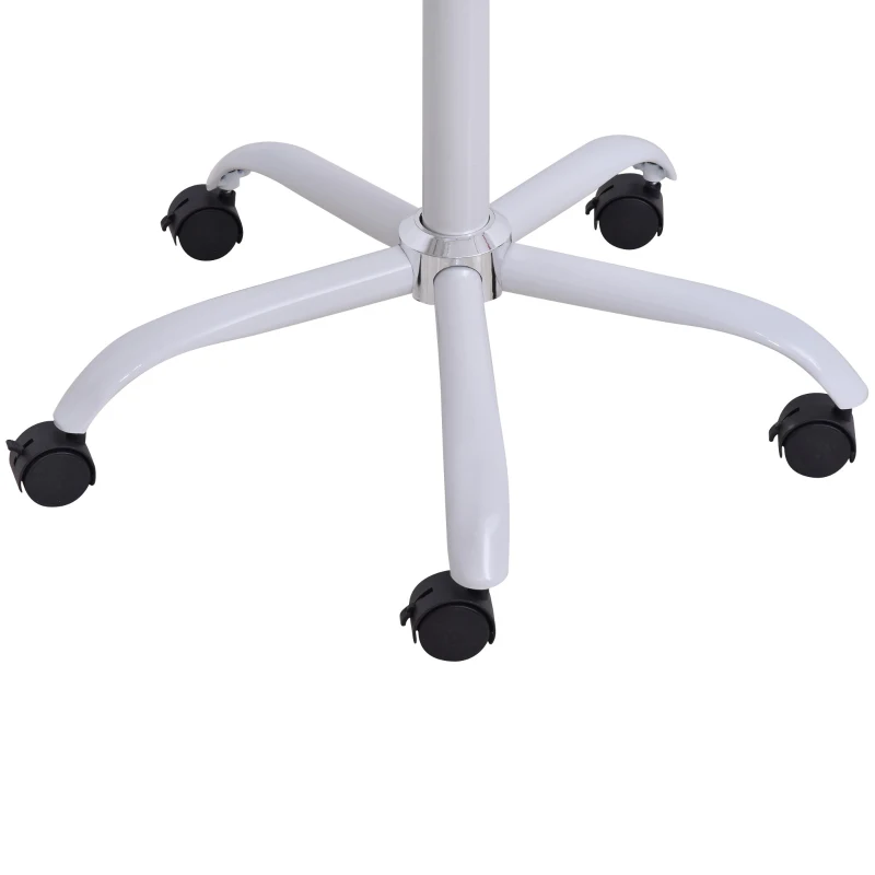 Vinsetto Whiteboard mit 360° Rollen, Magnetisch Flipchart Staffelei, Trocken Abwischbar, Höhenverstellbar, Mit Stiftablage, Magnete, Radiergummi, Alu-Legierung 92 x 62 x 162-194 cm