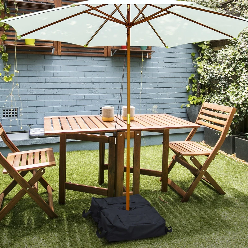 2 worki torby na piasek do stojaka parasola słonecznego do napełniania 100 kg z łopatką 50 x 50 x 18 cm Outsunny