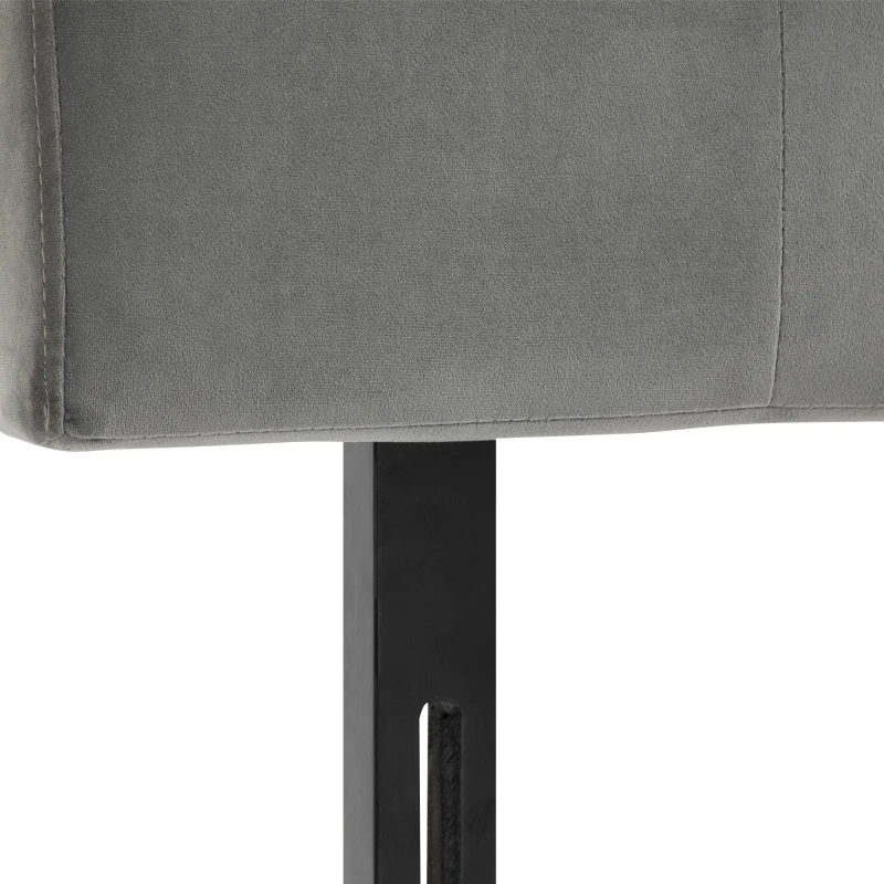 HOMCOM Kopfteil für Bett gepolstert in grau Pappel Polyester 137 x 8 x 134 cm