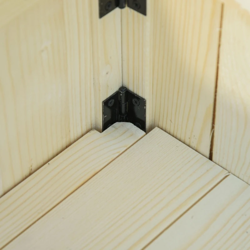 Outsunny Skrzynka na Rośliny Ogrodowe z Drewna Sosnowego dla Ogrodu Tarasu Balkonu na Zewnątrz 115 x 56 x 76 cm Naturalny