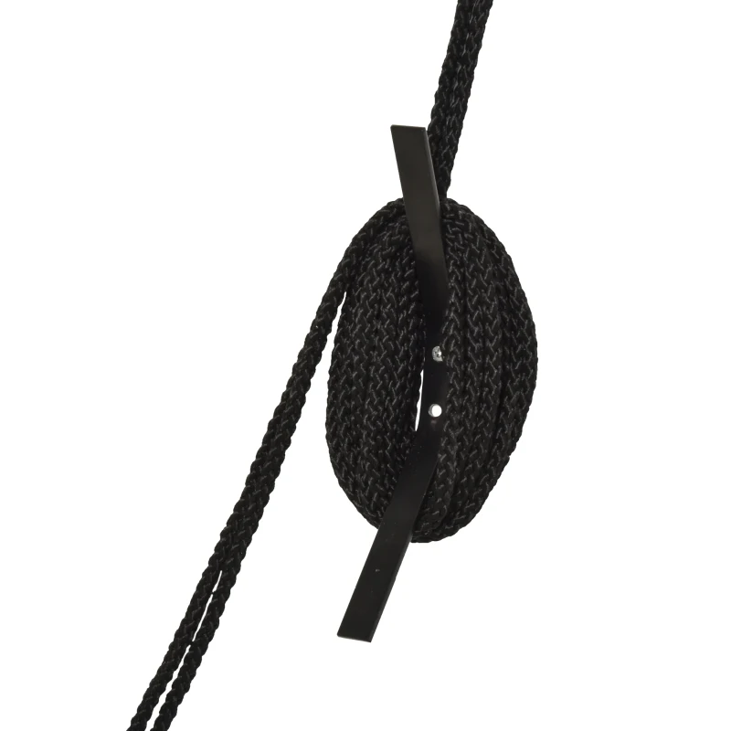 HOMCOM Kajak Lift Decken Lift Fahrrad-Bike Lift Aufbewahrungssystem für Kanus bis 50 kg Deckenhalterung Mehrzweck Stahl PP Schwarz 12,3 x 16 cm