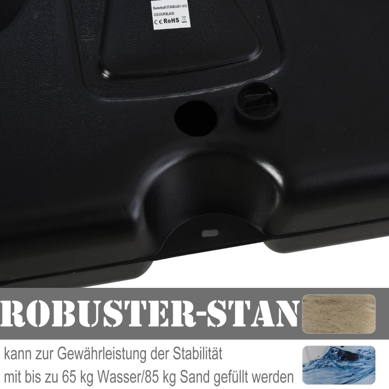 HOMCOM mobilny stojak do koszykówki kosz do koszykówki ze stojakiem
