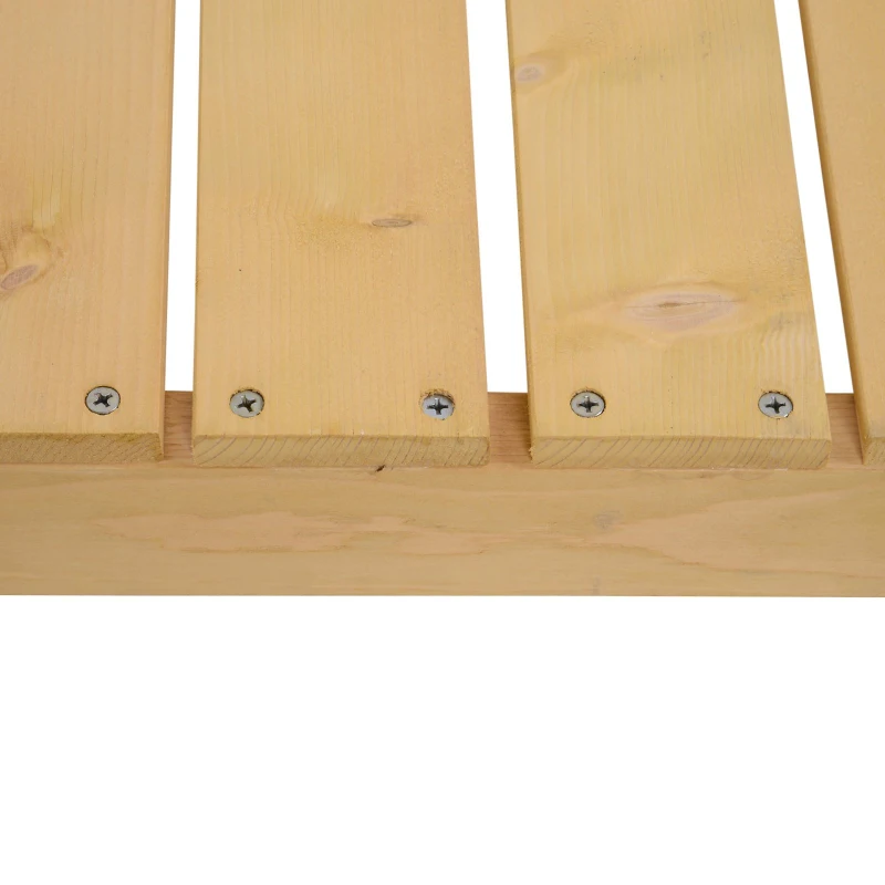 Outsunny ławka ogrodowa 2-osobowa ławka drewniana ławka meble ogrodowe lite drewno naturalne