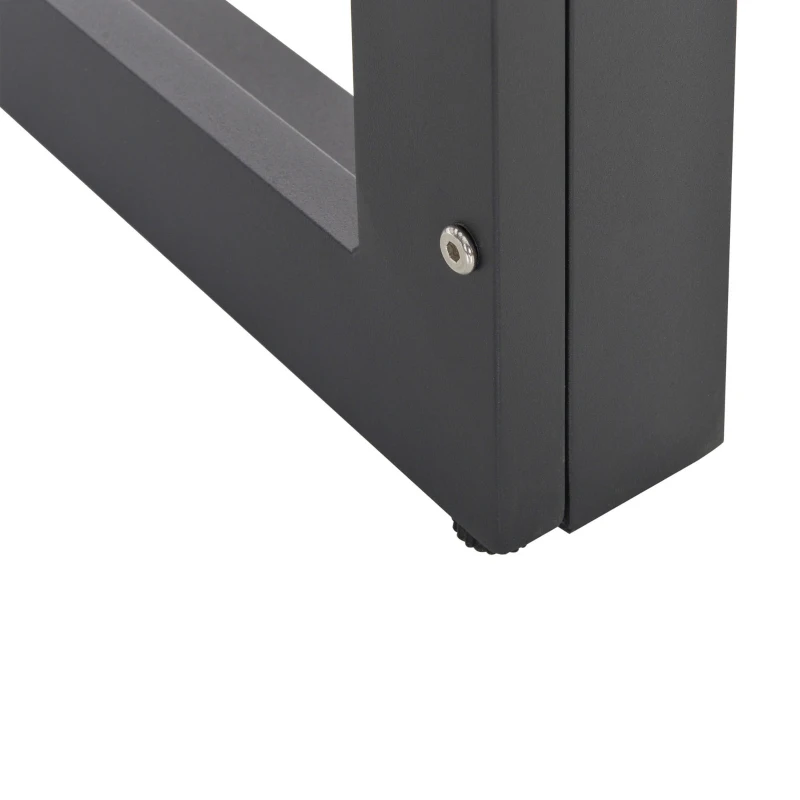 Outsunny 3-częściowy zestaw mebli ogrodowych z 4-stopniową regulacją Leżak ogrodowy, komplet stolik z krzesłami, aluminiowy, szary