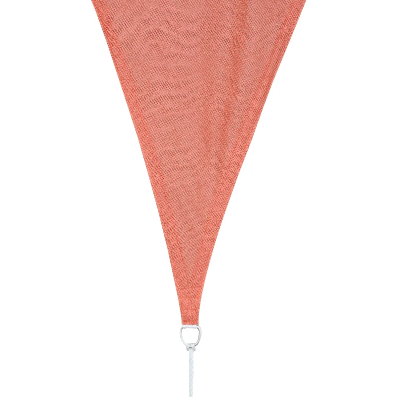 Outsunny Sonnensegel Sonnendach Sonnenschutz Dreiecke HDPE 4 Farben Neu (Rot, 5x5x5m)