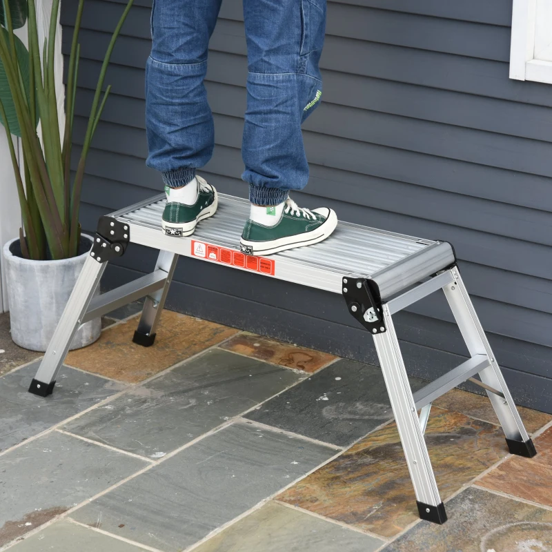 HOMCOM PODEST ROBOCZY ALUMINIOWY DRABINA