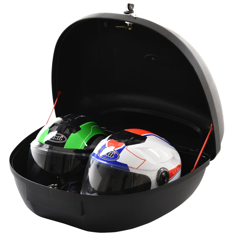 HOMCOM Kufer motocyklowy Kufer na skuter Kufer do motocykli skuterów motorowerów 48 l Kufer na kask czarny