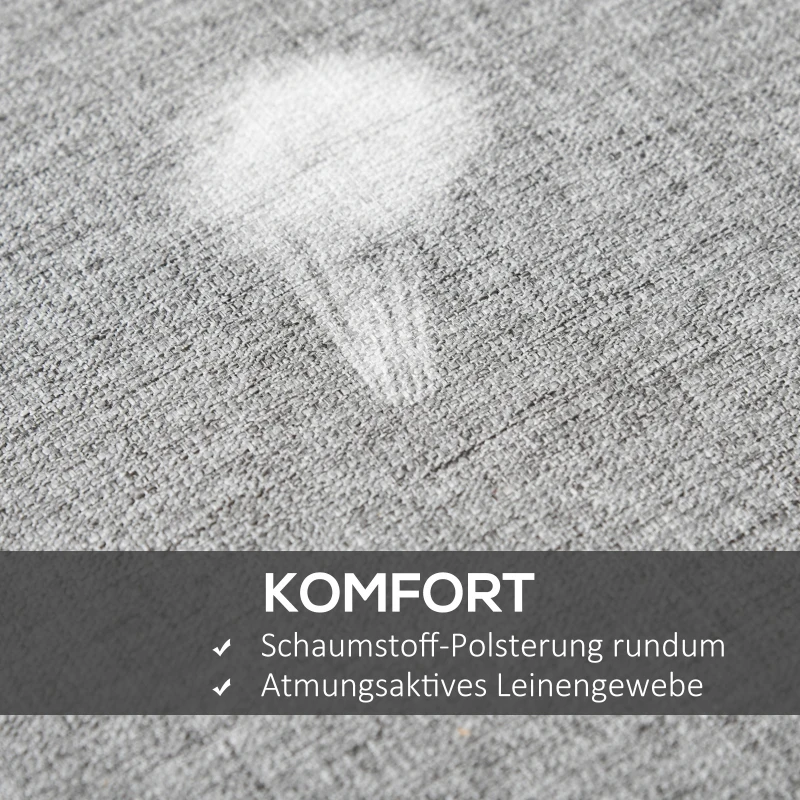 HOMCOM Poduszka do siedzenia z regulowanym oparciem 55 x 45 x 67 cm Szary