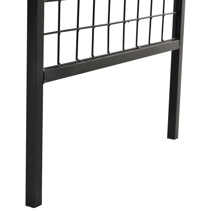 Outsunny łuk ogrodowy z ławką brama kratka pergola do roślin pnących ogród daszek łukowy metal czarny 152 x 58 x 207 cm