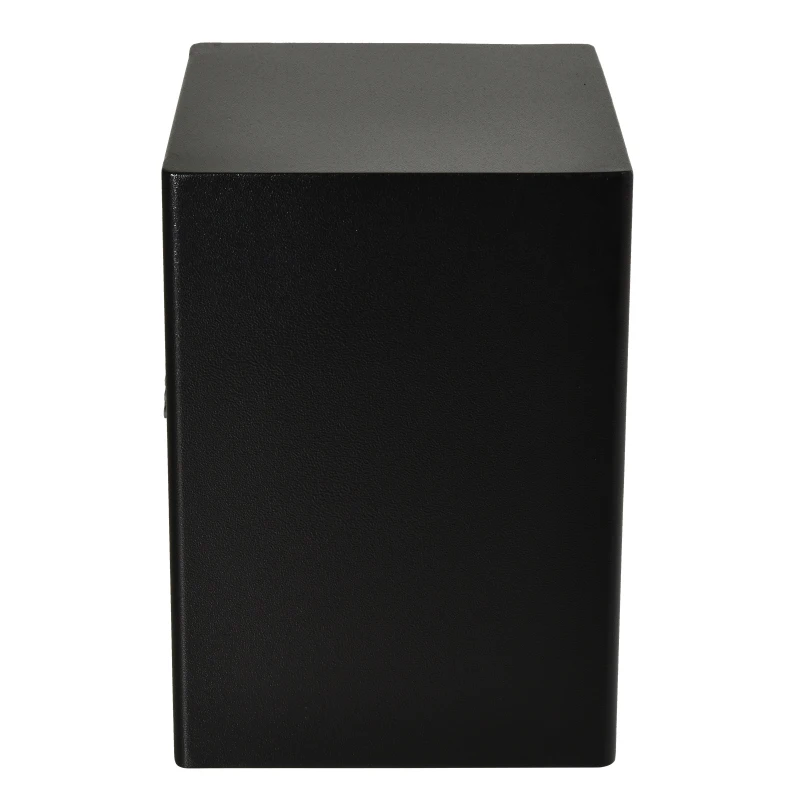 HOMCOM Safe, Tresor, Möbeltresor, mit Elektronikschloss, Stahl, Schwarz+Silber, 38 x 31 x 42,7 cm