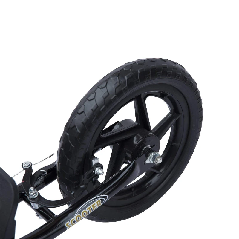 HOMCOM Kinderroller Scooter Tretroller Cityroller Kinder Roller Kickboard 12 Zoll Schwarz 120 x 52 x 80-88 cm