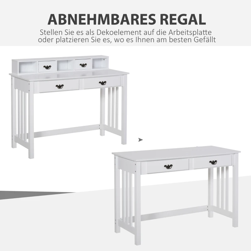 Biurko z wyjmowaną półką pojemna konstrukcja do domowego biura