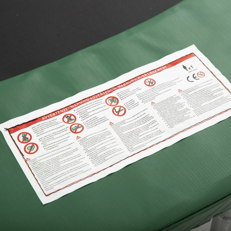 HOMCOM OSŁONA SPRĘŻYN DO TRAMPOLINY Ø 244 cm zielona