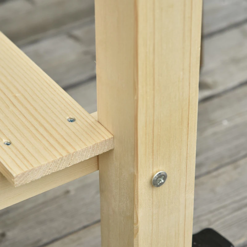 Podwyższona grządka na kółkach stół do sadzenia roślin skrzynka na kwiaty z odpływem lite drewno włóknina