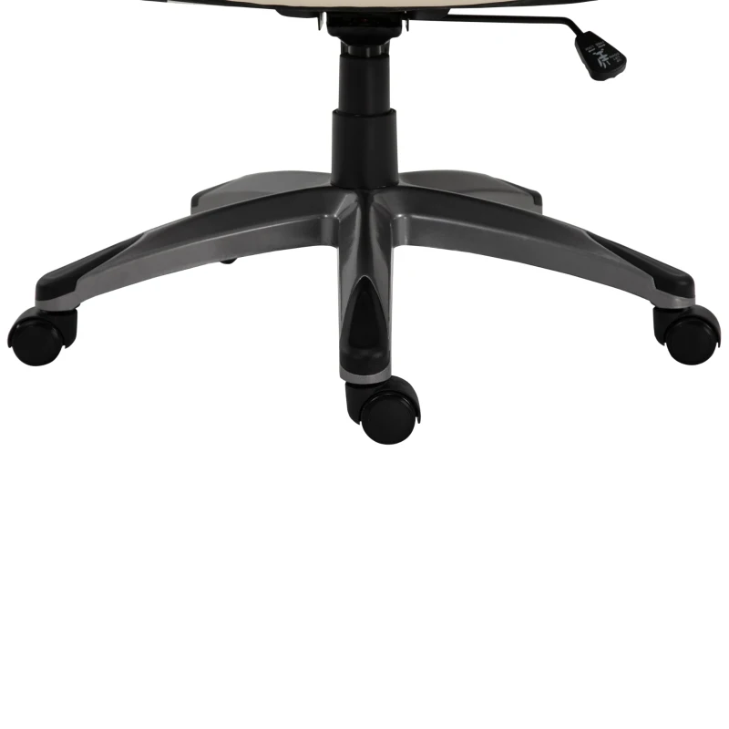 Vinsetto® Massagebürostuhl Drehstuhl höhenverstellbar Chefsessel Massagesessel Cremeweiß