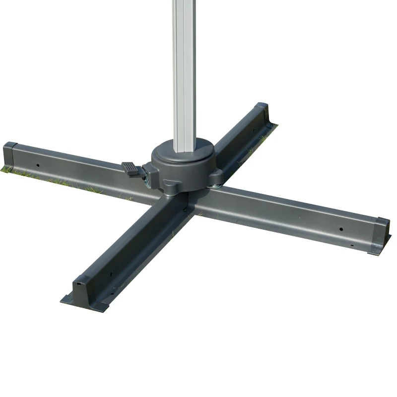 Outsunny Parasol Roma zweefparasol tuinparasol 0–60° verstelbaar 360° draaibaar aluminium