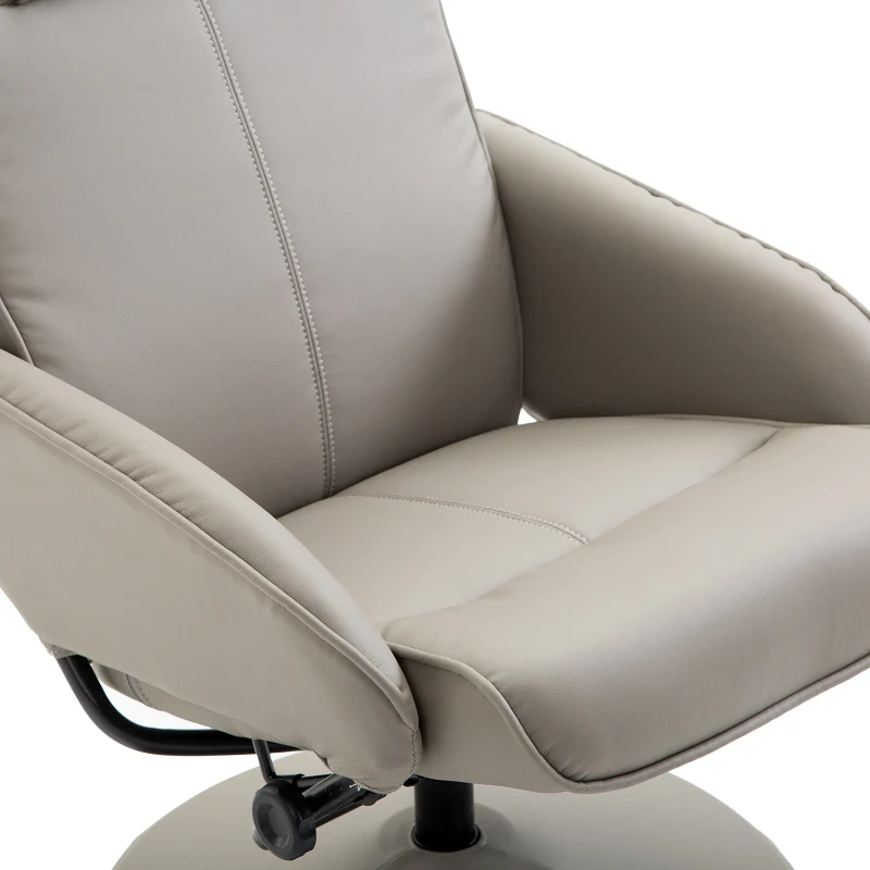 Homcom Relax Chair TV Krzesło Fotel 360° Obrotowy z podnóżkiem