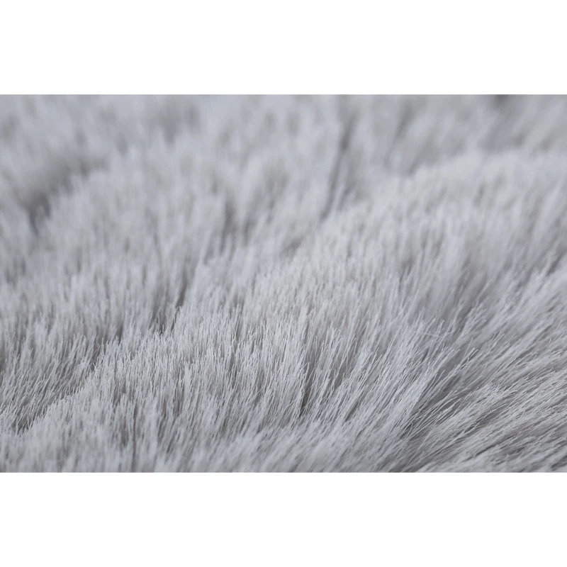 Homcom Kunstfell Hochflor Grau 80 x 55 x 3 cm