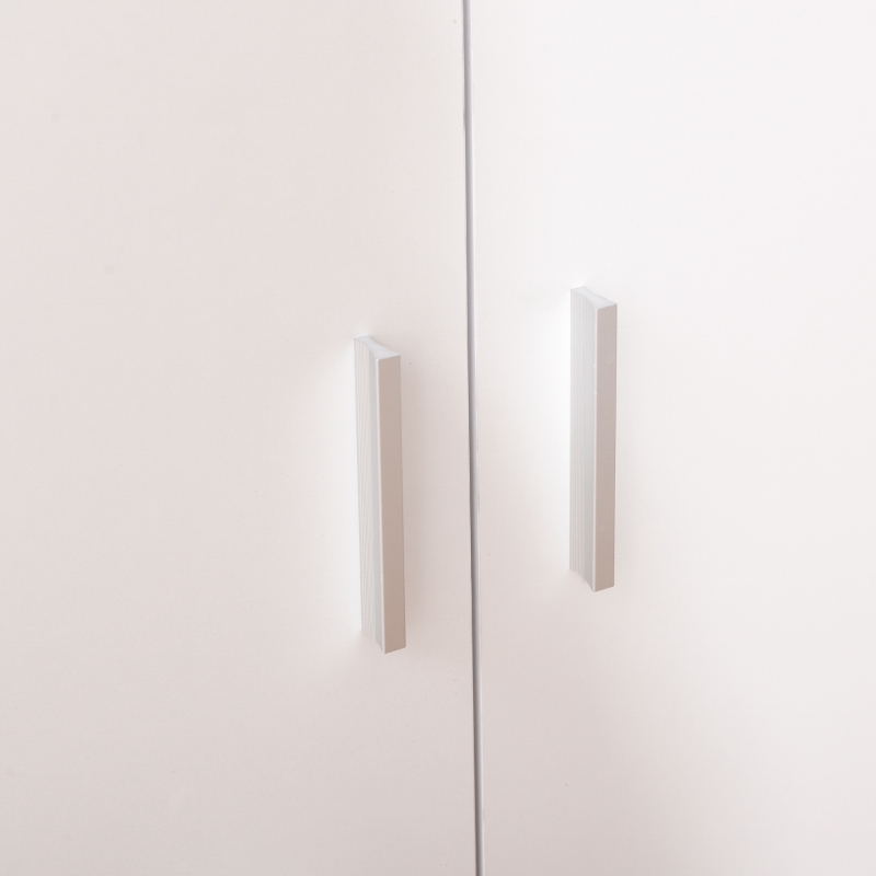 HOMCOM Biurko w kształcie litery L / litery I biurko komputerowe biurko narożne stal nierdzewna kolor biały