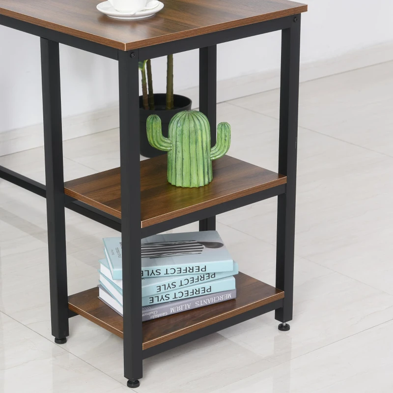 Biurko komputerowe L-kształtne biurko narożne MDF+stal 150x150x76cm HOMCOM®