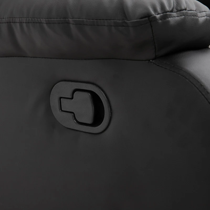 HOMCOM Relaxsessel Liegesessel, Liegefunktion, inkl. Fußstütze, 80 cm x 90 cm x 105 cm, Schwarz