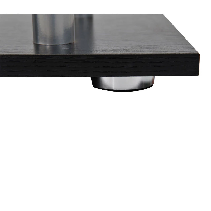 HOMCOM® boekenkast zwart wandstelling roomdivider vrijstaande stelling  4 vakken MFC hoekstelling bureaustelling