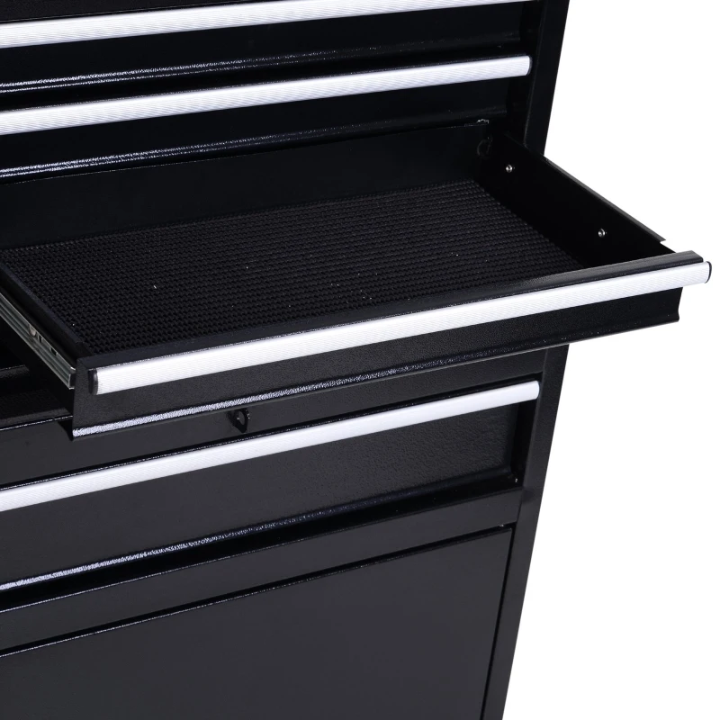 Wózek warsztatowy DURHAND skrzynka narzędziowa z 5 szufladami kółka 360° metalowy 52,5 x 28 x 104,5 cm