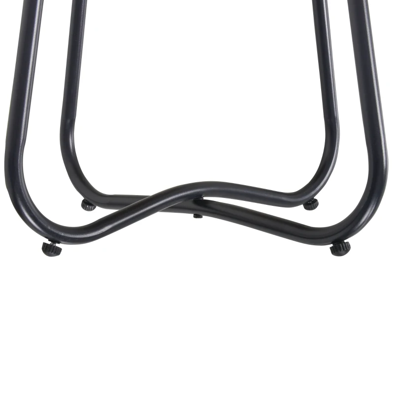 Outsunny Stół Ogrodowy - Elegancki Design, Stabilność i Regulowane Nóżki, Brązowy Ø49 x 48H cm