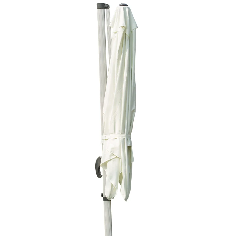 Outsunny Parasol Roma zweefparasol tuinparasol 0–60° verstelbaar 360° draaibaar aluminium