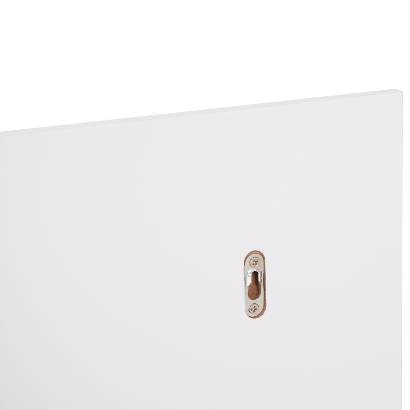 kleankin Elegante Badkamerspiegel met 3 Handige Planken van Wit MDF