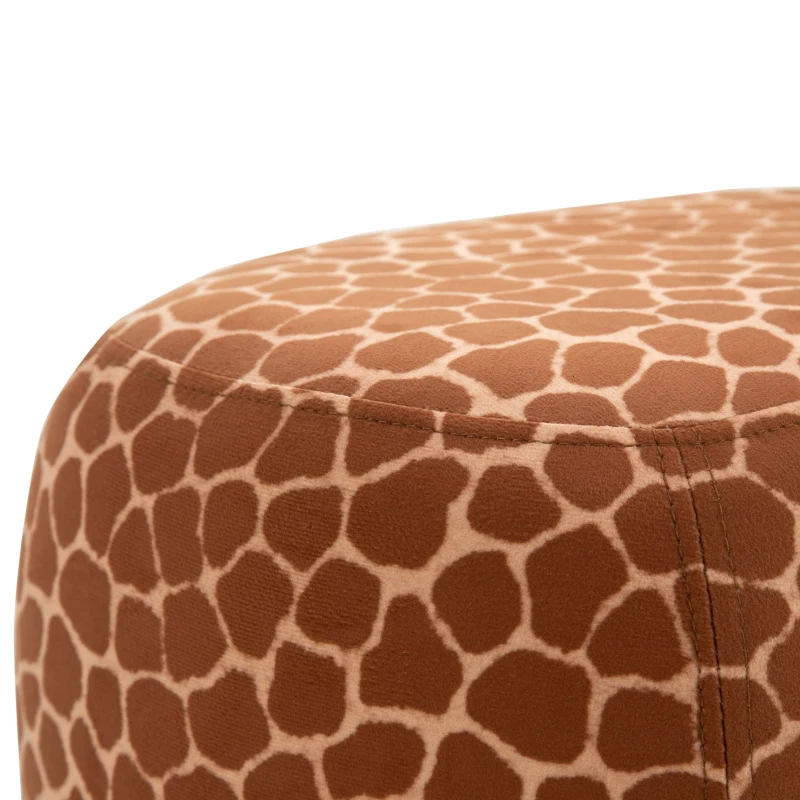 HOMCOM Tierhocker, Dekohocker, Polsterhocker, Sitzhocker, Sitzbank mit Tier-Design, für Wohnzimmer, Gifaffe Fußbank, 68 x 33,5 x 54 cm