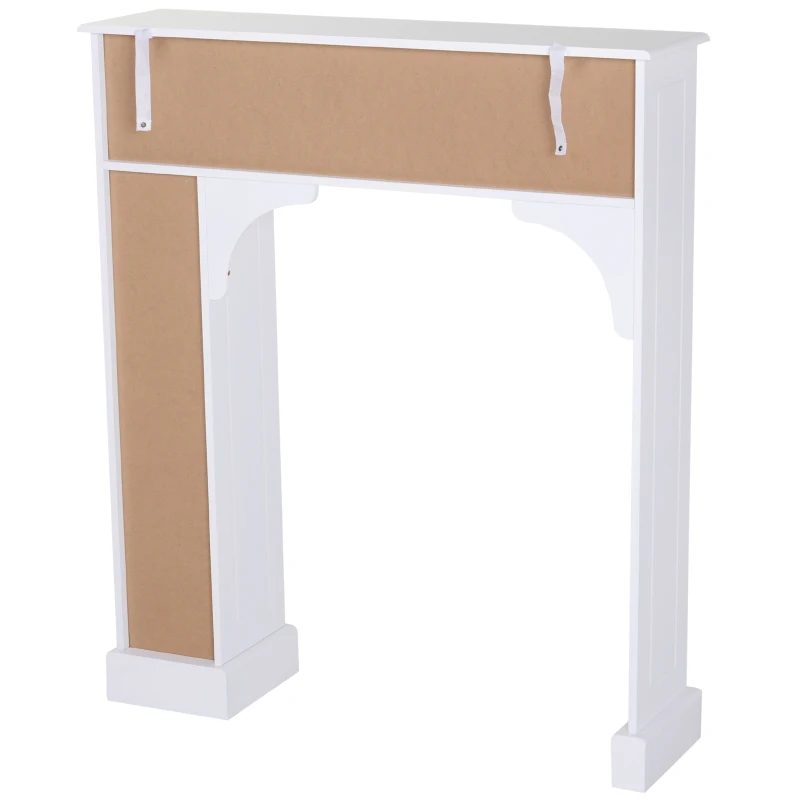 HOMCOM Toilettenregal Toilettenschrank Überbauschrank Anti-Kipp Viel Stauraum MDF Weiß 89 x 23 x 104 cm