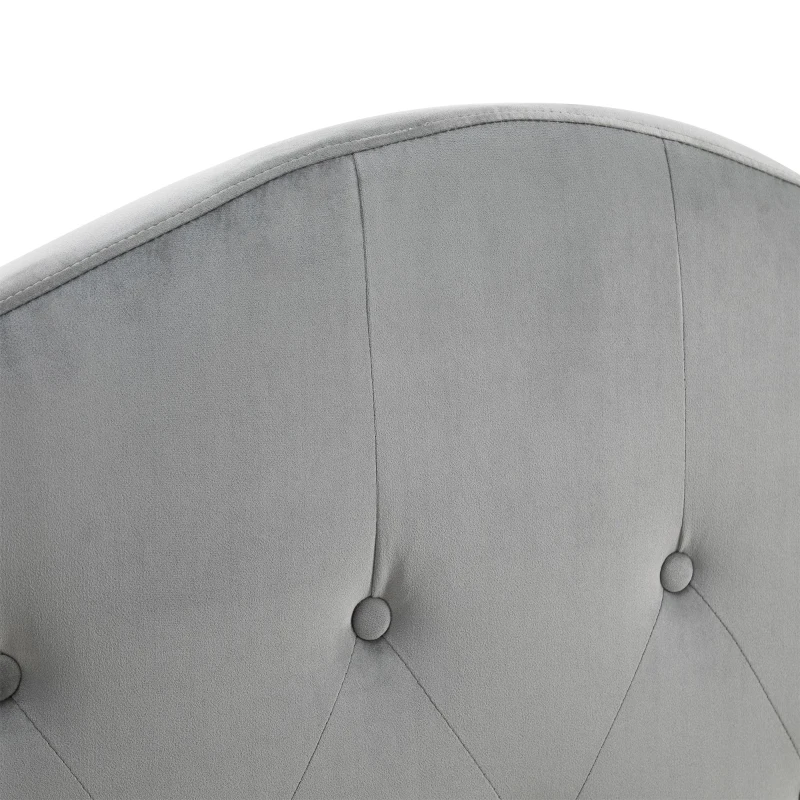 HOMCOM Kopfteil für Bett gepolstert in grau Pappel Polyester 137 x 8 x 134 cm