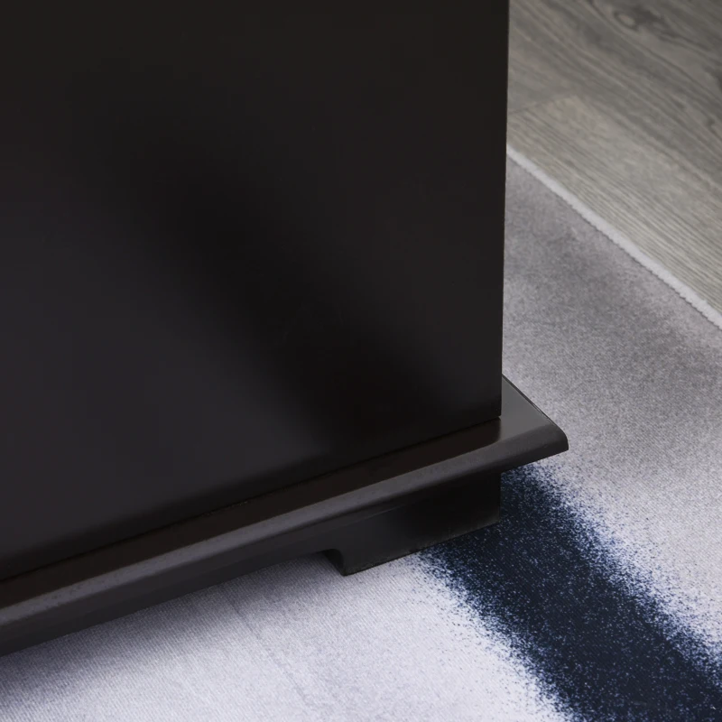 PawHut Katzenschrank Katzentoilette Katzenklo Katzenhaus Katzenbett mit magnetischen Türen verstellbaren Trennwände MDF Kurzplüsch Braun 74 x 54 x 53 cm