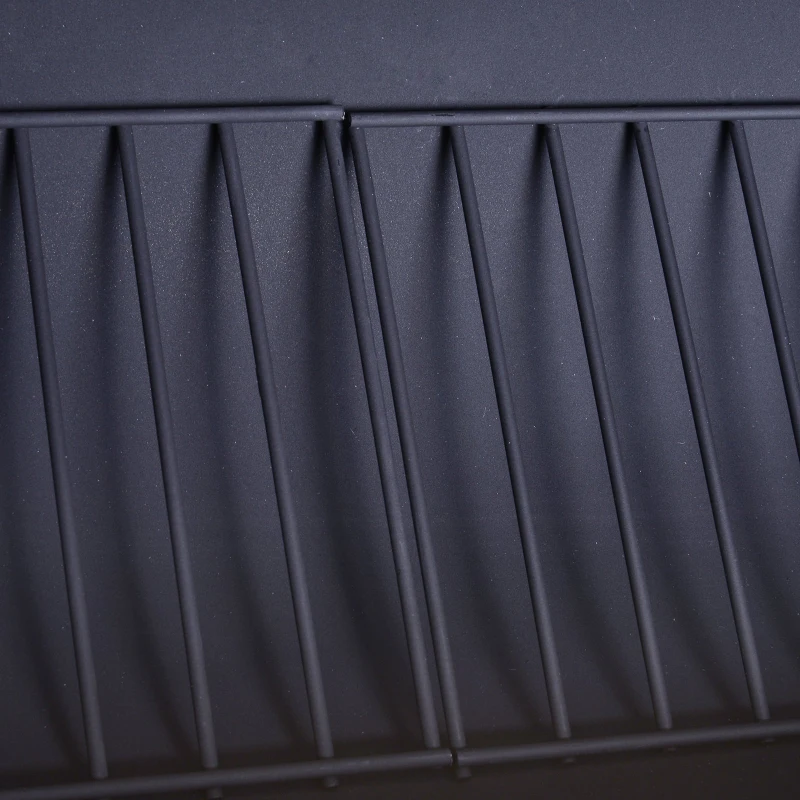 Outsunny podkurzacz grill BBQ wielofunkcyjny grill na węgiel drzewny grill na kółkach 2 x komory spalania