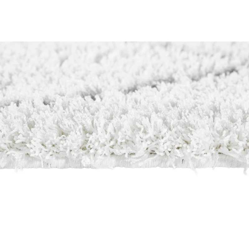 Homcom Teppich skandinavisches Muster Weiß-Silber 170 x 120 x 3,5 cm