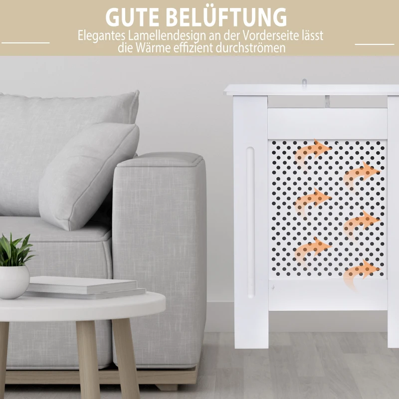 Maskownica na kaloryfer dekoracyjna osłona grzejnika 112 cm biała HOMCOM®