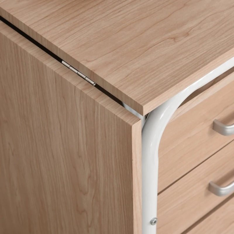 Mobilne biurko szafka na dokumenty z szufladami składana płyta wiórowa metal