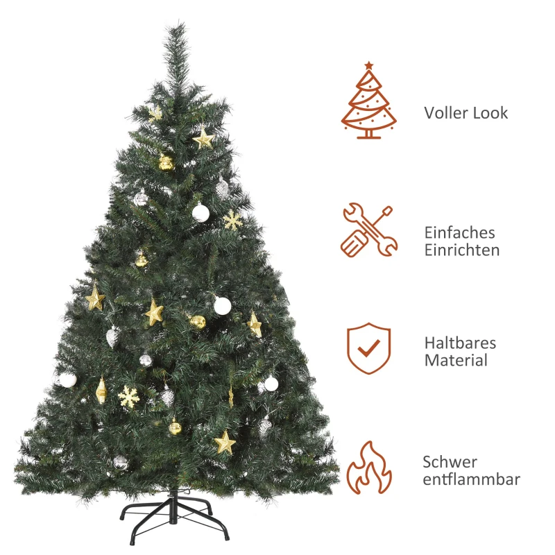 HOMCOM kerstboom dennenboom met decoratie