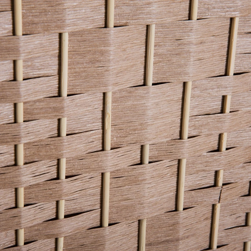 Parawan 4-częściowa przegroda do pokoju ścianka działowa z drewna topolowego składana 180 x 180 cm