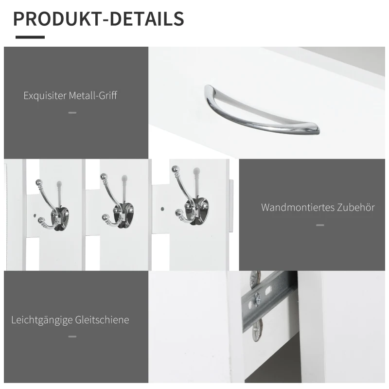 HOMCOM GARDEROBA WIESZAK LUSTRO SZAFKA NA BUTY