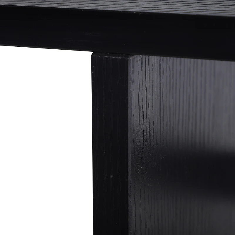 HOMCOM Szafa ubraniowa Otwarta szafa do przedpokoju, z wieszakami na ubrania i kółkami, do sypialni, płyta wiórowa E1, aluminium, 80x40x128 cm, czarny